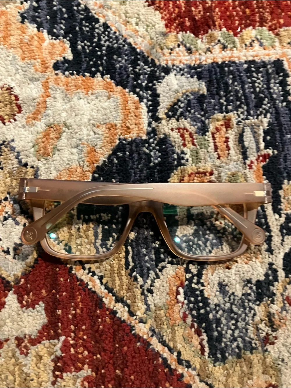 Women's Square Acetate Glasses in Light Brown